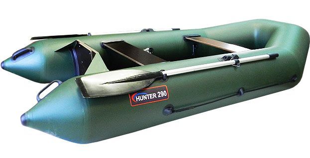 Надувная лодка HUNTERBOAT Хантер 290 Р зеленая